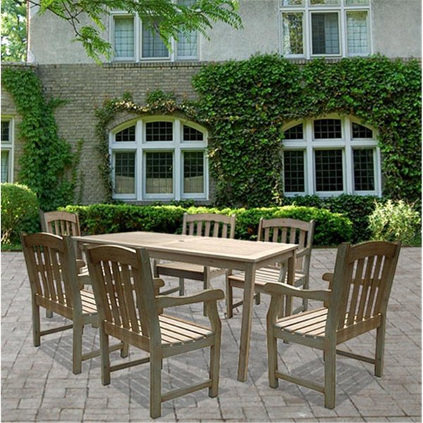 Renaissance Renaissance Outdoor 7-piece Hand-scraped Wood Patio Dining Set  - V1297SET5 V1297SET5